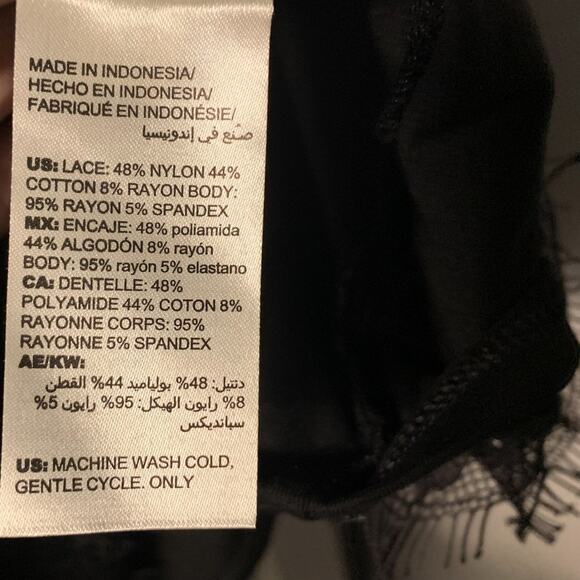 Chico's Women's Black Lace Whimsigoth Tunic Top Size L Romantic Feminine Party - Picture 7 of 8